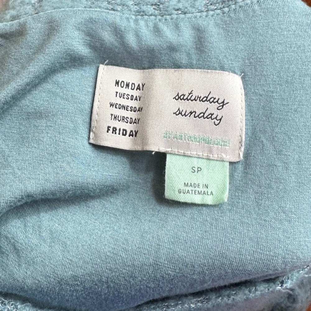 Anthropologie Saturday Sunday Lyla Cozy Tunic Dress in Seafoam/Mint Small Petite - Picture 14 of 16